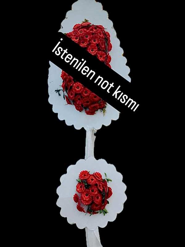  Gaziantep Çiçekler - Çift Çiçekli Çelenk