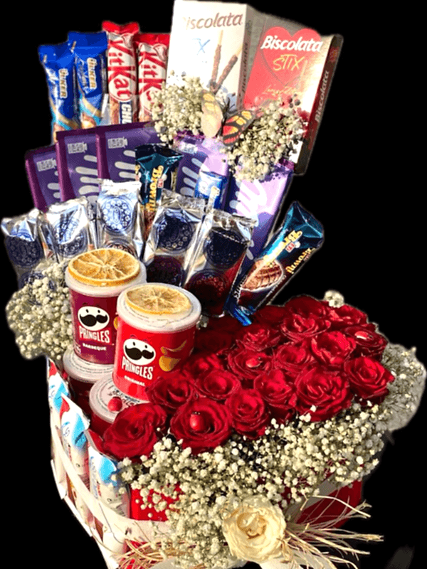  Gaziantep Çiçekçi - Vip Çikolata Gül Kutusu En Güzel Model