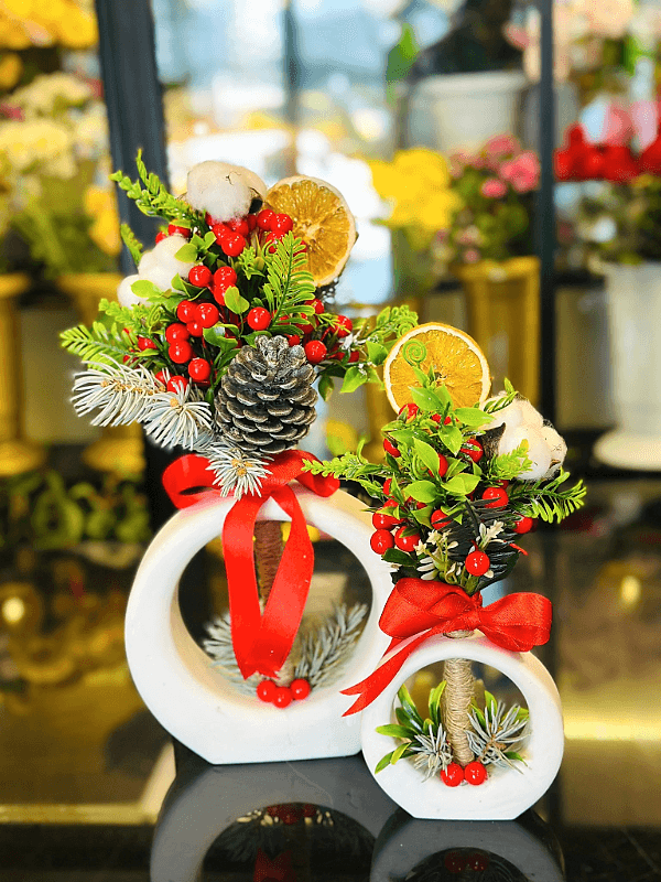  Gaziantep Çiçek Gönder - 2 li Vazoda Şans Çiçeği