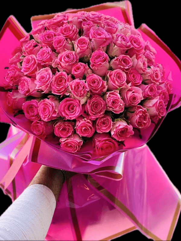  Gaziantep Çiçek Gönder - 52 Adet Pembe İthal Gül Buketi