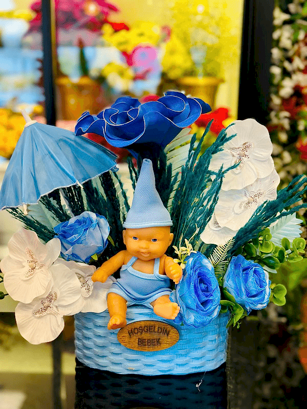  Gaziantep Çiçekçiler -  Erkek Bebek  Hoşgeldin Çiçeği