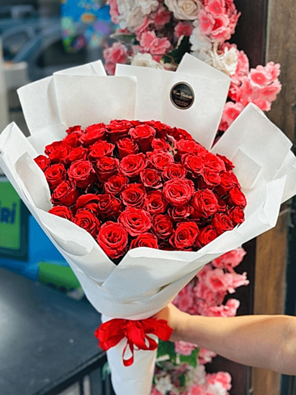  Gaziantep Çiçekçi - 52 Adet Canlı Gül Buketi