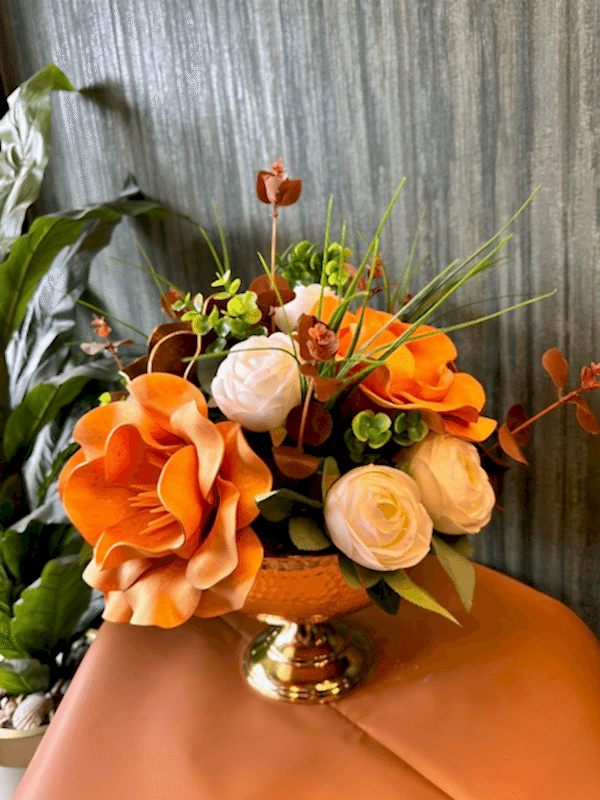  Gaziantep Çiçek Gönder - Metal Vazoda  Yapay Çiçek