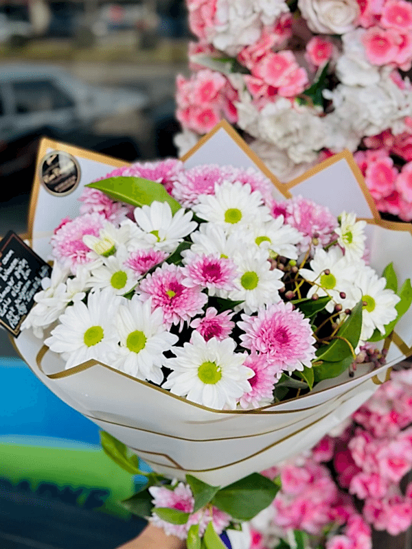  Gaziantep Çiçekçi - Pembe Beyaz Papatya Buketi
