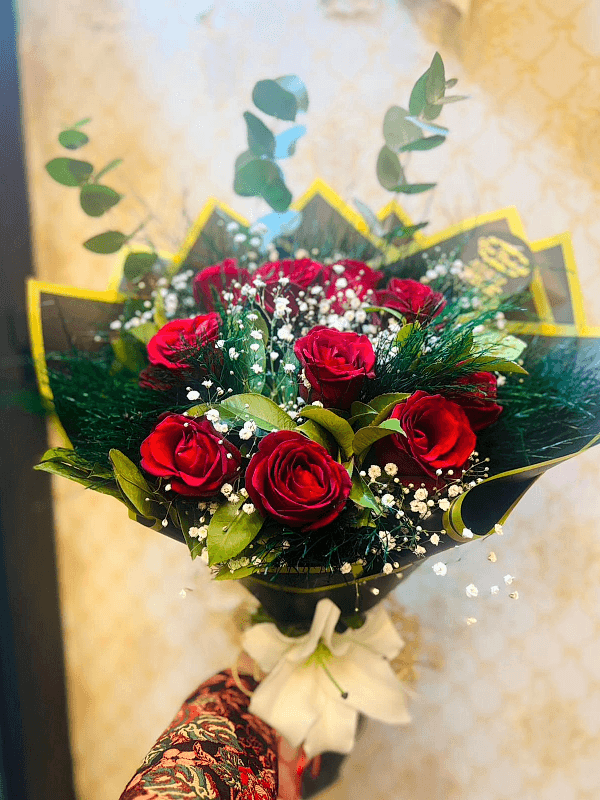  Gaziantep Çiçekler - 10 Lu Kırmızı Gül Buketi