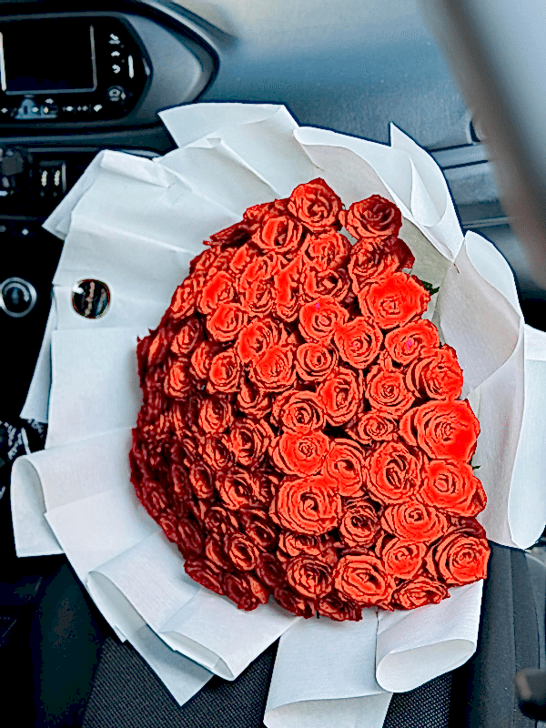  Gaziantep Çiçek Gönder - 101 Adet Canlı Gül Buketi