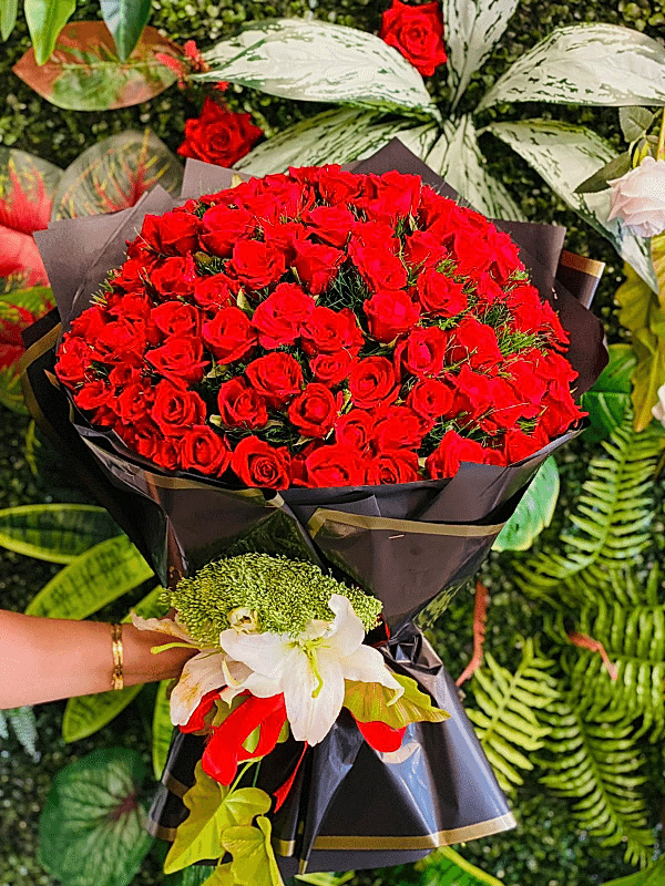 Gaziantep Çiçek Siparişi - 101 Li Bir Kucak Dolusu Gül Buketi