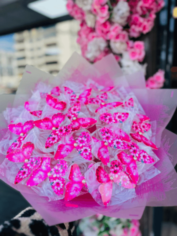  Gaziantep Çiçekler - Kelebek Buketi Led Işıklı