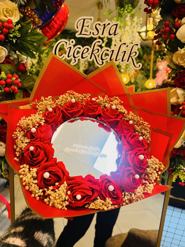  Gaziantep Çiçekler - Kırmızı Güller ile Tasarlanmış  Buket