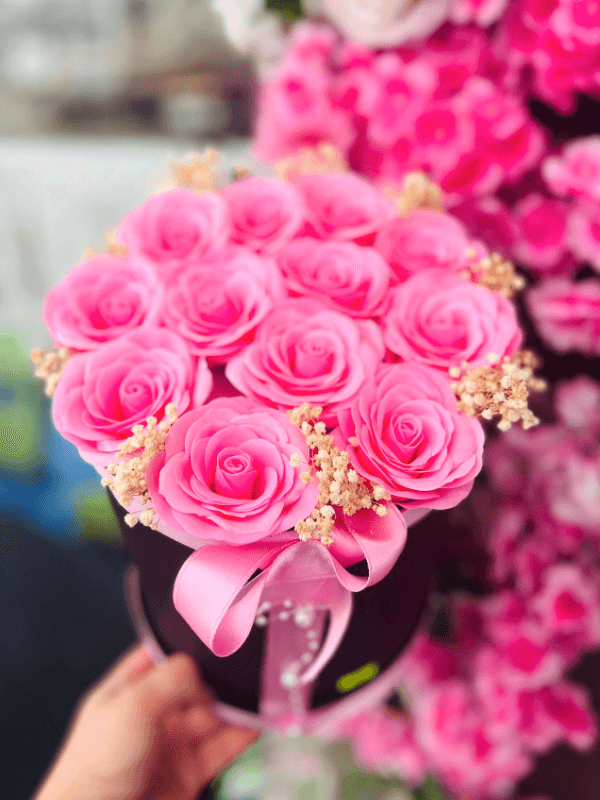  Gaziantep Çiçekler - Kutuda Pembe Gül 