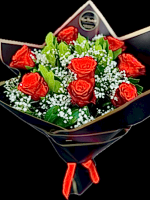  Gaziantep Çiçekler - 8 Li  Kırmızı Gül Buketi