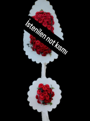  Gaziantep Çiçekler - Çift Çiçekli Çelenk