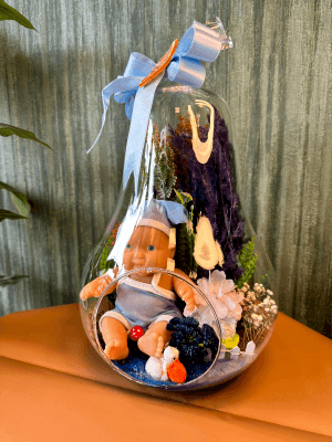  Gaziantep Çiçekçi - Fanusta Erkek Bebek Hoş Geldin Çiçeği