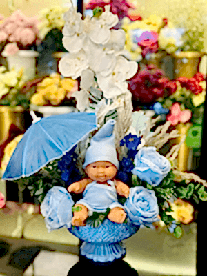 Gaziantep Çiçek Siparişi - Mavi Orkideli Erkek Bebek Çiçeği