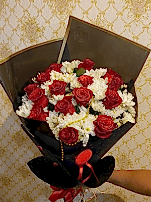  Gaziantep Çiçekler - 15 li Gül ve Beyaz Papatya Harikası 