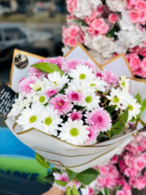  Gaziantep Çiçekçi - Pembe Beyaz Papatya Buketi