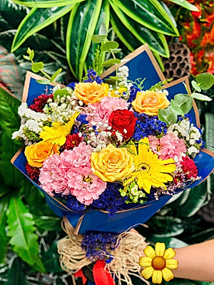  Gaziantep Çiçekçiler - 5 Renkli Karışık Mevsim Buketi 