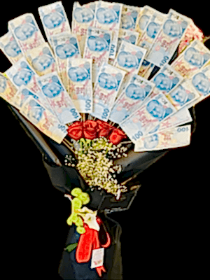  Gaziantep Çiçekçi - Vip Ürün Gerçek Paralı Kırmızı Güllü Buket