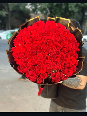  Gaziantep Çiçekçi - 101 Adet Canlı Gül Buket