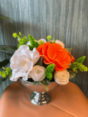  Gaziantep Çiçek Gönder - Gri Metal Saksıda Yapay Arajman