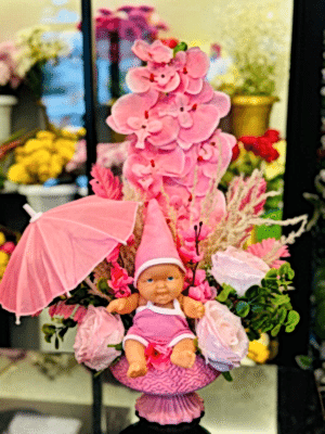 Gaziantep Çiçek Siparişi - Pembe Orkideli Bebek Çiçeği