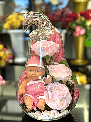 Gaziantep Çiçek Siparişi - Terraryum Kız Bebek